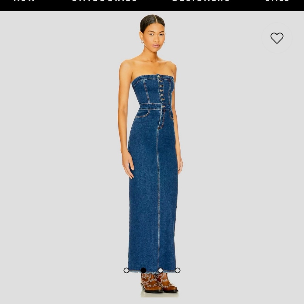 COPY - Versatile stretch blue jean dress.  You can dress it up or down. Beautif…